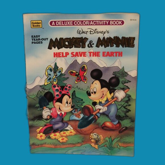 Mickey & Minnie Mouse Help Save the Earth | Disney's Deluxe Golden Color Book ++ - Picture 2 of 8